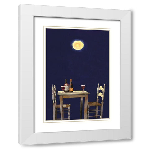 Le Ombre Della Luna White Modern Wood Framed Art Print with Double Matting by Borelli, Guido