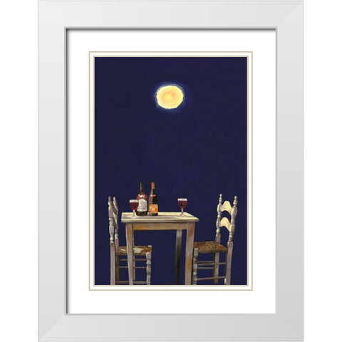 Le Ombre Della Luna White Modern Wood Framed Art Print with Double Matting by Borelli, Guido