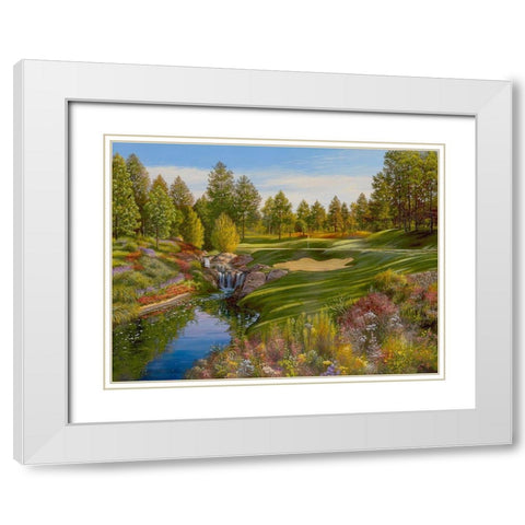 Time for the Tee White Modern Wood Framed Art Print with Double Matting by Strubel, Klaus