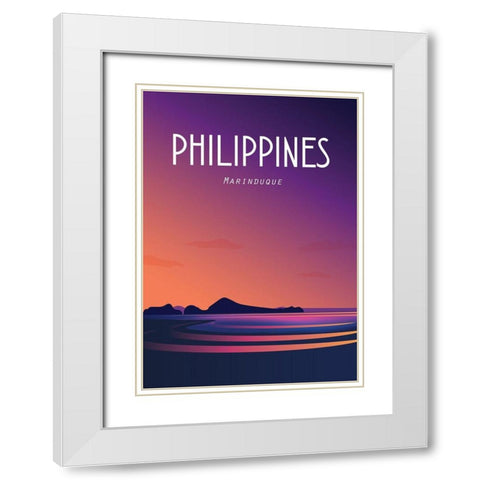 phlippines travel poster White Modern Wood Framed Art Print with Double Matting by ARCTIC FRAME