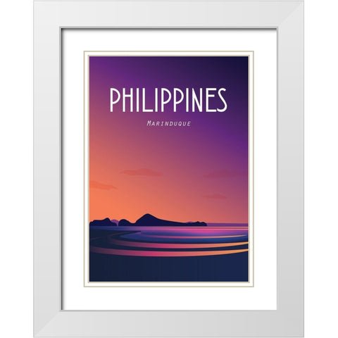 phlippines travel poster White Modern Wood Framed Art Print with Double Matting by ARCTIC FRAME