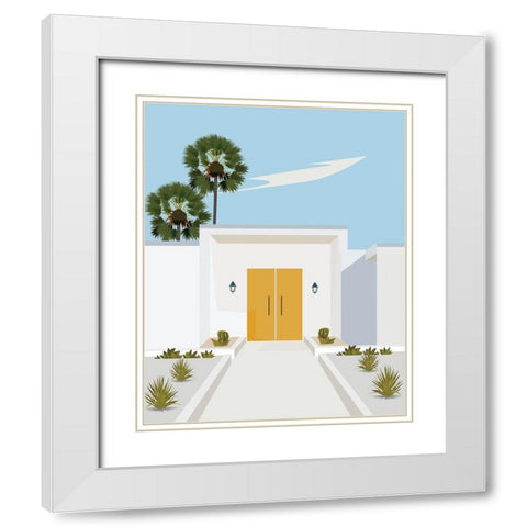 california White Modern Wood Framed Art Print with Double Matting by ARCTIC FRAME