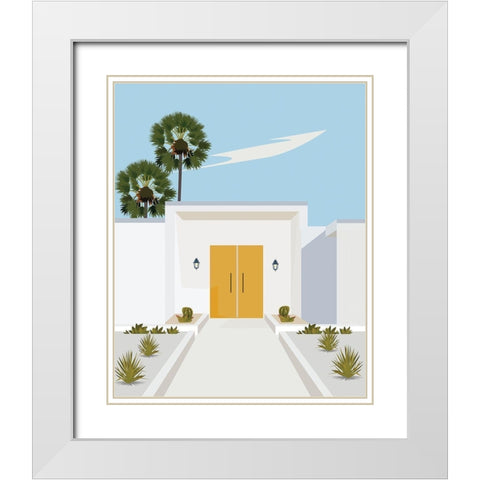 california White Modern Wood Framed Art Print with Double Matting by ARCTIC FRAME
