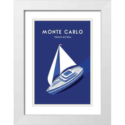 montecarlo White Modern Wood Framed Art Print with Double Matting by ARCTIC FRAME