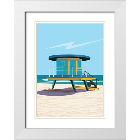 dipsouth beach White Modern Wood Framed Art Print with Double Matting by ARCTIC FRAME