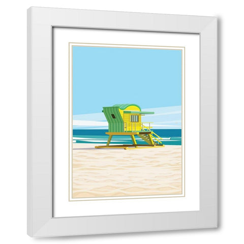 dipsouth-beach White Modern Wood Framed Art Print with Double Matting by ARCTIC FRAME