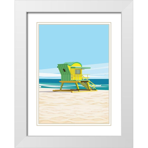dipsouth-beach White Modern Wood Framed Art Print with Double Matting by ARCTIC FRAME