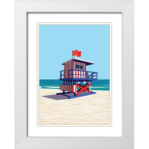 dipsouth-beach- White Modern Wood Framed Art Print with Double Matting by ARCTIC FRAME