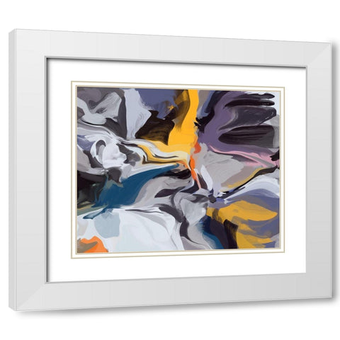 Independence of Reality II White Modern Wood Framed Art Print with Double Matting by Orlov, Irena