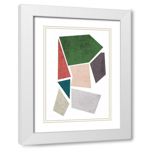Geometric Shapes I White Modern Wood Framed Art Print with Double Matting by Orlov, Irena
