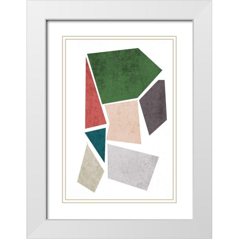Geometric Shapes I White Modern Wood Framed Art Print with Double Matting by Orlov, Irena