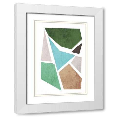 Geometric Shapes II White Modern Wood Framed Art Print with Double Matting by Orlov, Irena