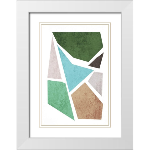 Geometric Shapes II White Modern Wood Framed Art Print with Double Matting by Orlov, Irena