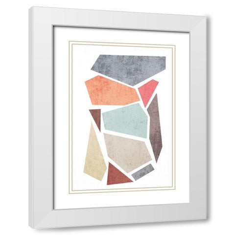 Geometric Shapes III White Modern Wood Framed Art Print with Double Matting by Orlov, Irena