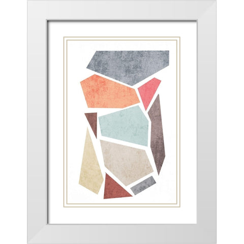 Geometric Shapes III White Modern Wood Framed Art Print with Double Matting by Orlov, Irena