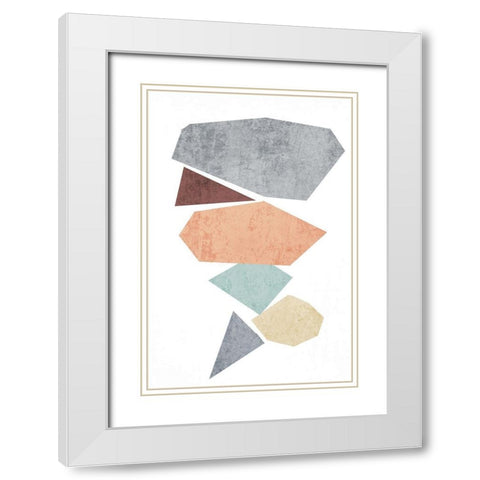 Geometric Shapes IV White Modern Wood Framed Art Print with Double Matting by Orlov, Irena