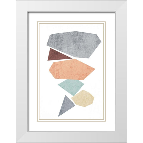 Geometric Shapes IV White Modern Wood Framed Art Print with Double Matting by Orlov, Irena