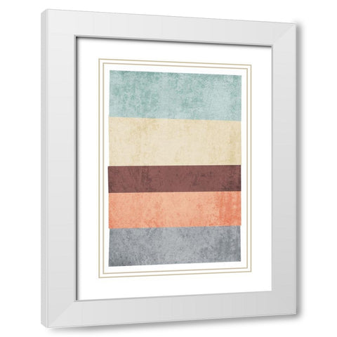Geometric Shapes VI White Modern Wood Framed Art Print with Double Matting by Orlov, Irena