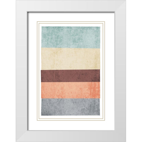 Geometric Shapes VI White Modern Wood Framed Art Print with Double Matting by Orlov, Irena