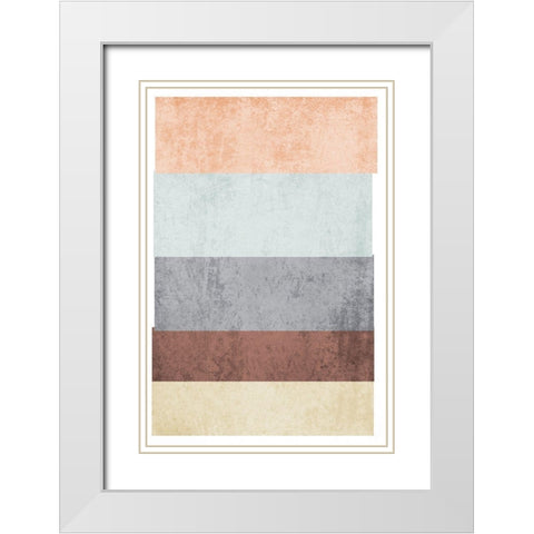 Modern minimalist V White Modern Wood Framed Art Print with Double Matting by Orlov, Irena