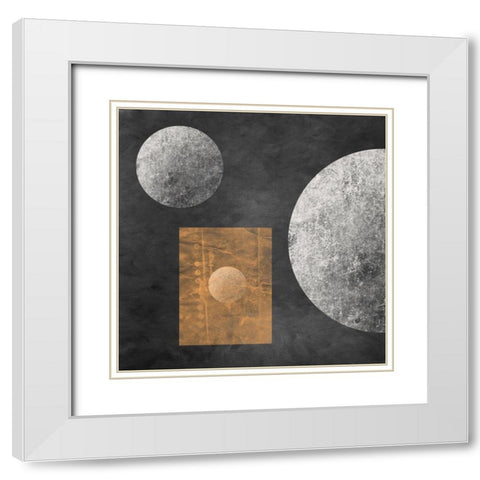 Geometry Mystery Moon V White Modern Wood Framed Art Print with Double Matting by Orlov, Irena