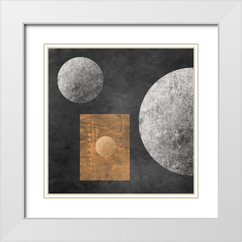Geometry Mystery Moon V White Modern Wood Framed Art Print with Double Matting by Orlov, Irena