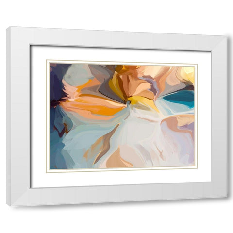 Through the Time White Modern Wood Framed Art Print with Double Matting by Orlov, Irena