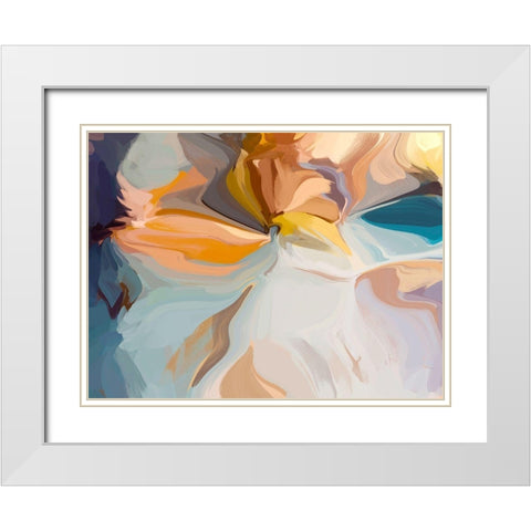 Through the Time White Modern Wood Framed Art Print with Double Matting by Orlov, Irena