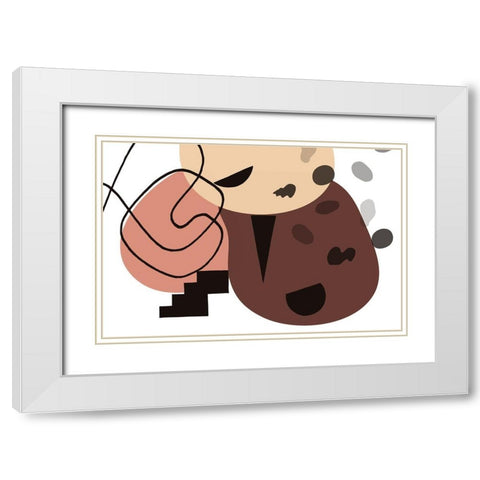 Minimalist Earthy Palette I White Modern Wood Framed Art Print with Double Matting by Orlov, Irena