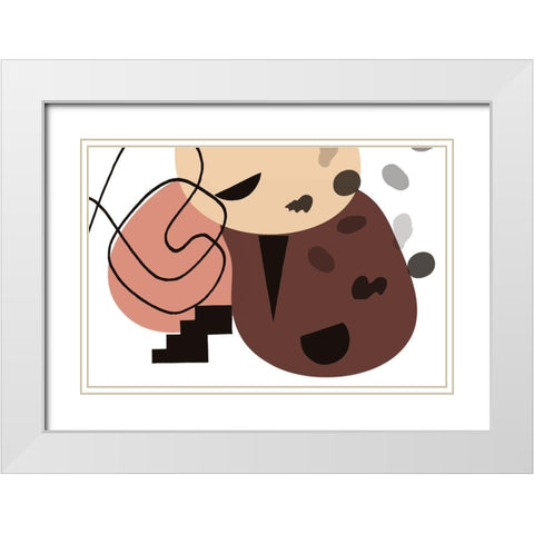 Minimalist Earthy Palette I White Modern Wood Framed Art Print with Double Matting by Orlov, Irena