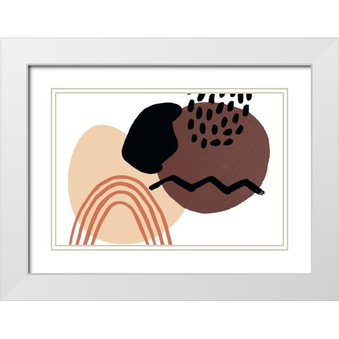 Minimalist Earthy Palette II White Modern Wood Framed Art Print with Double Matting by Orlov, Irena
