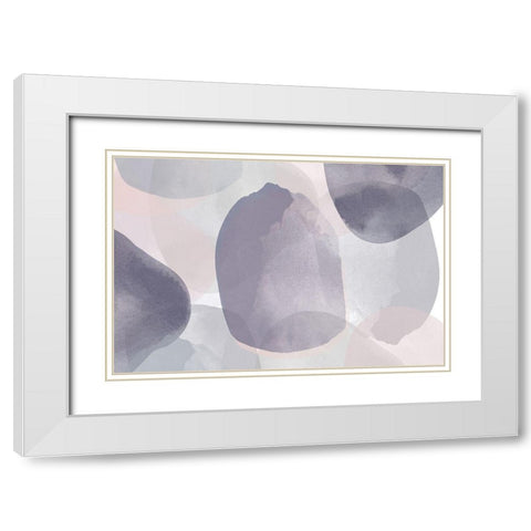 Minimalist Pink Purple Palette I White Modern Wood Framed Art Print with Double Matting by Orlov, Irena