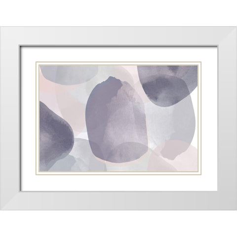 Minimalist Pink Purple Palette I White Modern Wood Framed Art Print with Double Matting by Orlov, Irena