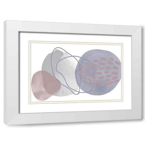 Minimalist Pink Purple Palette II White Modern Wood Framed Art Print with Double Matting by Orlov, Irena