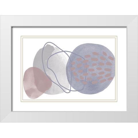 Minimalist Pink Purple Palette II White Modern Wood Framed Art Print with Double Matting by Orlov, Irena