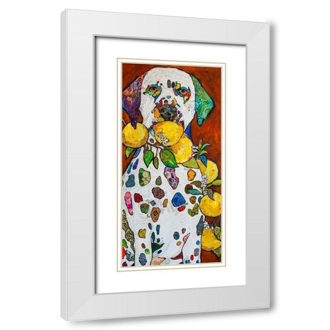 Sour Spots White Modern Wood Framed Art Print with Double Matting by St Hilaire, Elizabeth