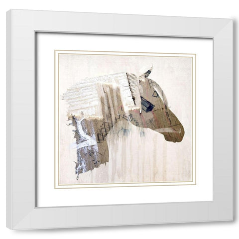 Ragand Bone I White Modern Wood Framed Art Print with Double Matting by Smith, Karen