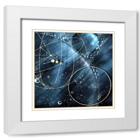 Moonscape I White Modern Wood Framed Art Print with Double Matting by Smith, Karen