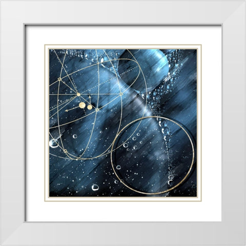 Moonscape I White Modern Wood Framed Art Print with Double Matting by Smith, Karen