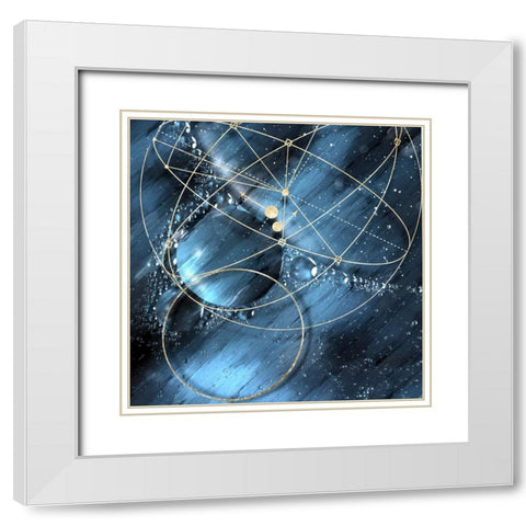 Moonscape II White Modern Wood Framed Art Print with Double Matting by Smith, Karen