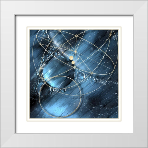 Moonscape II White Modern Wood Framed Art Print with Double Matting by Smith, Karen