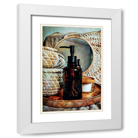 Natural Elements Aromatherapy I White Modern Wood Framed Art Print with Double Matting by Aldridge, Ashley