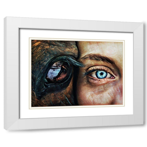 Eye to Eye White Modern Wood Framed Art Print with Double Matting by Aldridge, Ashley