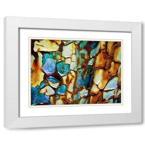 Rusted Craquelure White Modern Wood Framed Art Print with Double Matting by Aldridge, Ashley