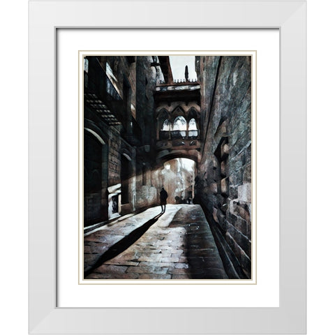 Shadowed by Solitude White Modern Wood Framed Art Print with Double Matting by Aldridge, Ashley