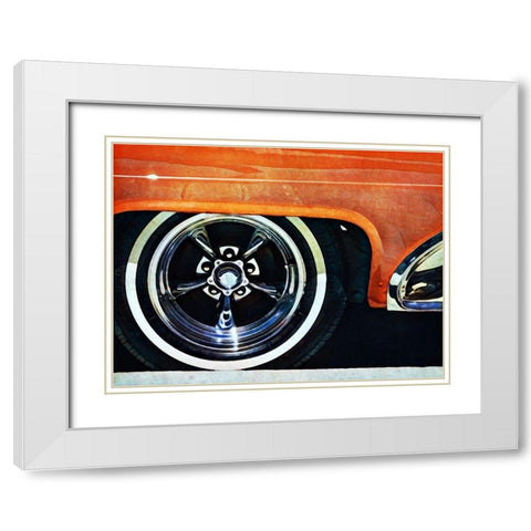 Orange Fender White Wall Mag White Modern Wood Framed Art Print with Double Matting by Aldridge, Ashley