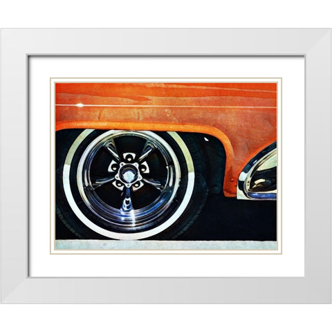 Orange Fender White Wall Mag White Modern Wood Framed Art Print with Double Matting by Aldridge, Ashley