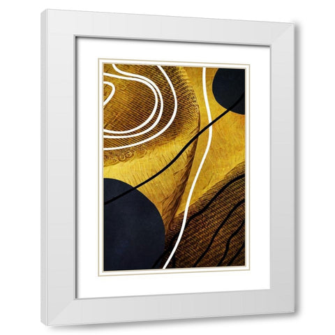 Textured Shapes and Lines I White Modern Wood Framed Art Print with Double Matting by Aldridge, Ashley