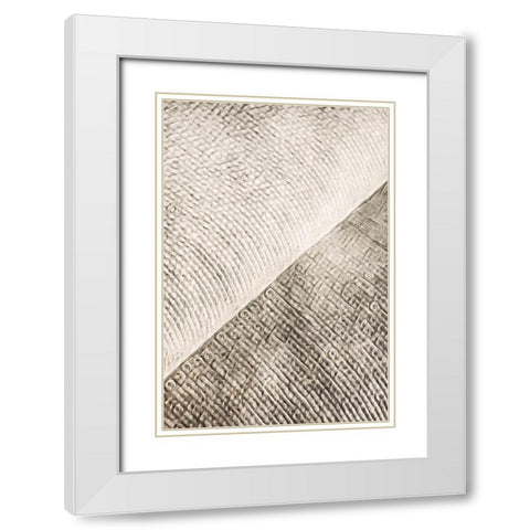 Woven Geometric Abstract I White Modern Wood Framed Art Print with Double Matting by Aldridge, Ashley