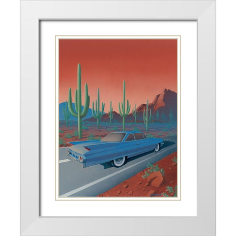 Saguaro National Park White Modern Wood Framed Art Print with Double Matting by Courtney, Richard